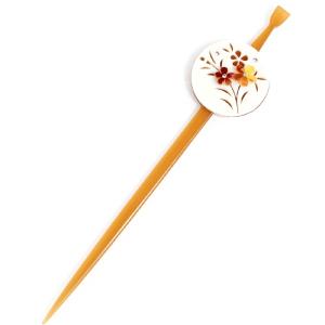 かんざし 簪 留袖 髪飾り べっ甲風 一本 平打...の商品画像