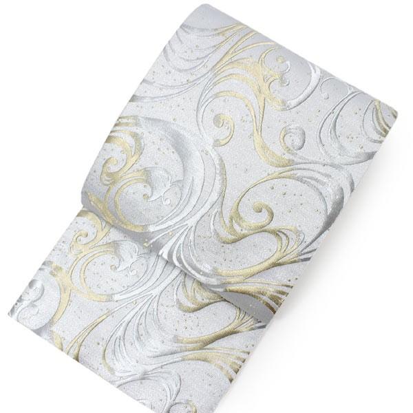 袋帯 フォーマル 全通 銀 シルバー 波 礼装用 仕立て上り 訪問着 色無地 日本製 レディース 女...