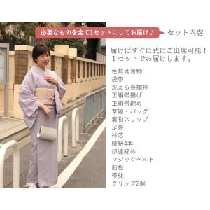 洗える着物 色無地 セット 20点 卒業式 母...の詳細画像2