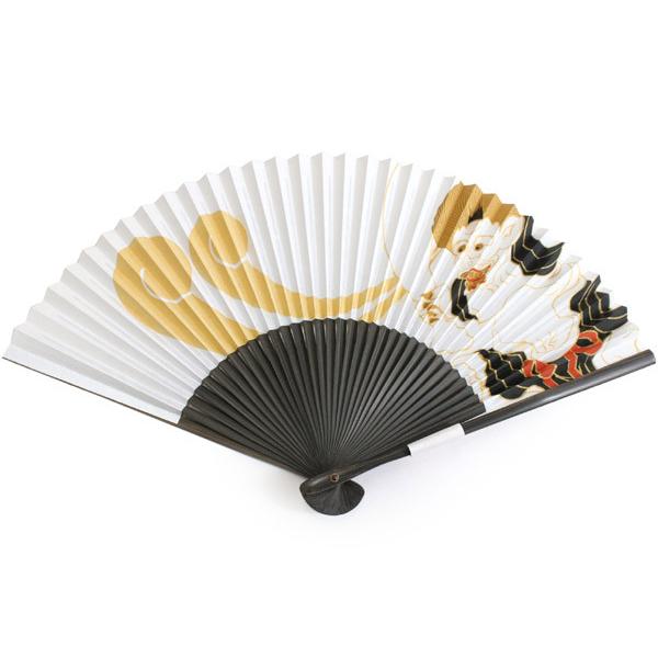 扇子 単品 メンズ 白 風神 エコ ギフト プレゼント 春 夏  紳士 男 男性 京扇子