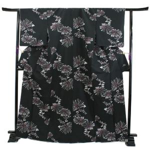 洗える着物 単衣 小紋 綿 フリーサイズ 仕立て上がり 単品 小花柄