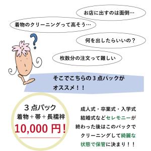 着物 長襦袢 帯 クリーニング 3種セット 礼...の詳細画像3