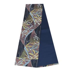 □【中古】美品 龍村平蔵 謹製 表裏六通柄 袋帯 大牡丹印金錦／黒地に