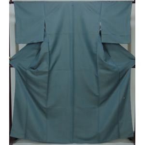 色無地 久保田一竹 五三の桐 正絹 袷 阪急 身丈165cm 裄66cm 【中古