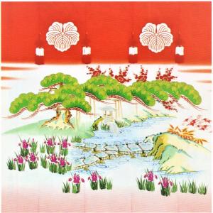 加賀友禅 花嫁のれん 花嫁暖簾 花車1 本染め 花嫁のれん号、花嫁のれん