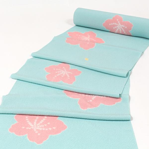 七五三 着物 ７歳 正絹 購入 十三参り 反物 藤井絞 絞り入り 水色 芙蓉 四つ身 小紋 子供 着...