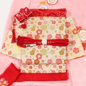 七五三　七才女物　正絹着物，長襦袢仕立て上がり　新品未使用品 fukufukukimono_vf35157-240308zm