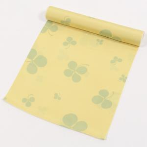 きもの 和 肩裏 正絹 羽二重 友禅柄 葵 灰青 羽裏 裏地 国産羽二重生地