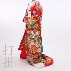 色打掛レンタル17点フルセット【絽刺鳳凰花車】 足袋プレゼント 結婚式 花嫁衣装 和装 着物レンタル 貸衣装 前撮り 打ち掛け