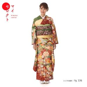振袖レンタル 正絹 総絞り シンプル fg-189b フルセット一式 着物 人気