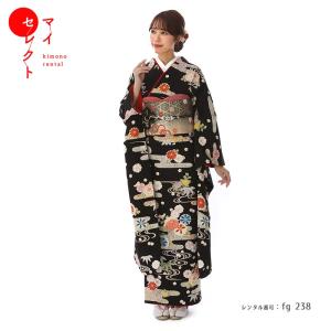 成人式 ショール 振袖レンタル 正絹 シンプル fg-129 フルセット一式