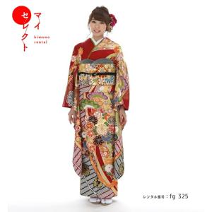 振袖レンタル 小さいサイズ 小柄 正絹 総絞り fg-255b フルセット一式