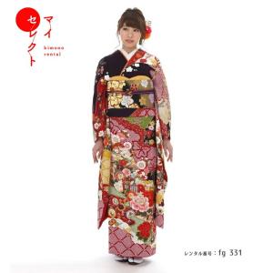振袖レンタル 青柳 正絹 fg-341b フルセット一式 着物 人気 ネット