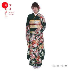 振袖レンタル 青柳 正絹 fg-395b フルセット一式 着物 人気 ネット