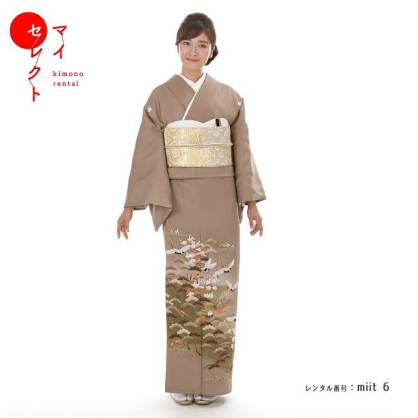 色留袖レンタル 小さいサイズ 普通サイズ 安い 格安 正絹 miit-6 祖母 結婚式 披露宴 パー...