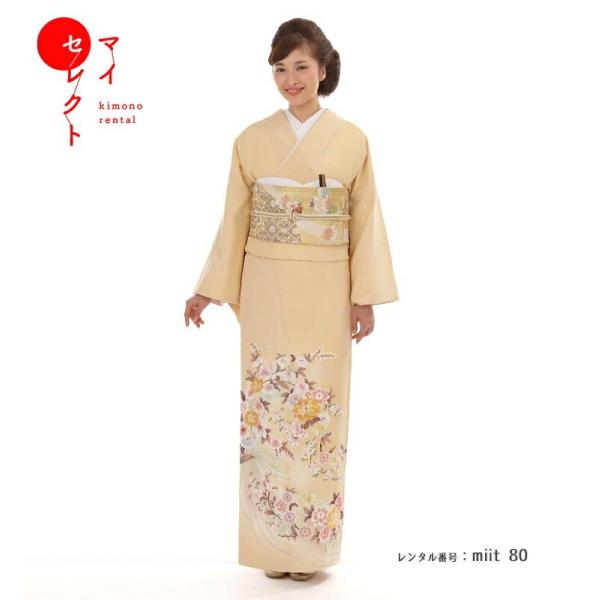 色留袖レンタル 小さいサイズ 普通サイズ 正絹 miit-80 結婚式 披露宴 パーティー 式典 表...