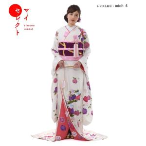 正絹 高級「引振袖フルセットレンタル」150-165cm/mioh_4/花嫁和装 引き振り袖 掛下 ハコセコ 衿 髪飾り 貸衣装｜kimono-rental