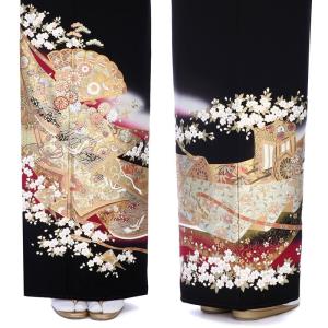 黒留袖レンタル 桂由美 重ね絵巻 小さいサイズ...の詳細画像1