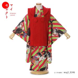 2025年新入荷 七五三コーデ画像有り 3歳女の子着物フルセットレンタル