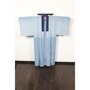 男長襦袢　グレー　藍　ゴールド　茶　なつめ　B1018