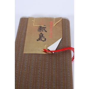 丹前反物 新品未仕立て 茶 水色 カラシ G93の詳細画像2