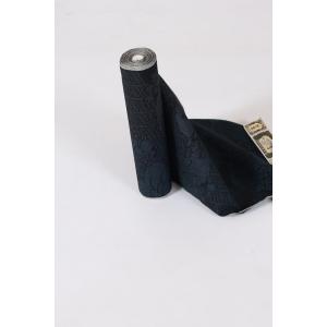 石下結城反物　新品未仕立て　藍濃淡　花　露芝　手織り　80亀甲　J15