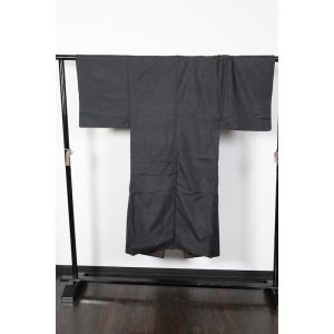 男本場大島紬アンサンブル　藍　泥染め　80亀甲　T171