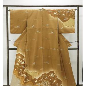 訪問着 正絹 金彩友禅 和田光正作 身丈159.5cm 裄丈65cm 付下訪問着 リサイクル 中古 着物 結婚式 入学式 卒業式 b4037 訪問着 正絹 金彩友禅 和田光正作 身丈159.5cm 裄丈65cm 付下訪問着
