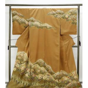 訪問着 未着用超美品 正絹 絞り辻が花模様 身丈167cm 裄丈68cm 訪問着 未使用 新古品 着物 結婚式 入学式 卒業式 b0803｜kimono-syoukaku