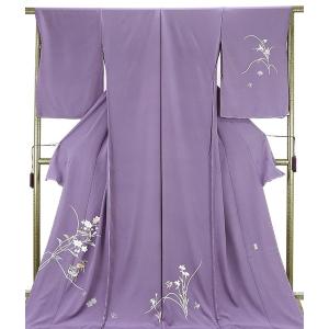 ［3931］色無地 美品 さが美扱い 一つ紋 剣片喰 正絹 着物 袷 3931］色無地 美品 さが美扱い 一つ紋 剣片喰 正絹 着物 袷