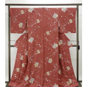 小紋 正絹 染色作家 二代目清次郎作 身丈158cm 裄丈64.5cm リサイクル