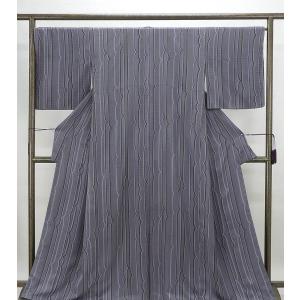 小紋 新品仕立済 正絹 京手描友禅 籠目模様 身丈165cm 裄丈68cm 新品