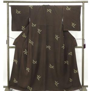 小紋 斉藤三才 京友禅 染め分け 正絹 反物 小紋 未使用 正絹 染色作家 斉藤三才作 身丈160cm 裄丈64.5cm 未着用