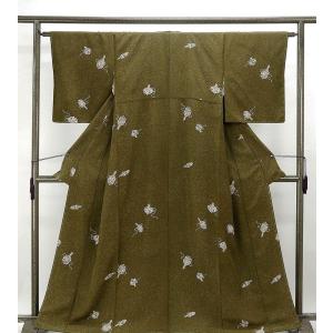 小紋 新品仕立済 正絹 京手描友禅 籠目模様 身丈165cm 裄丈68cm 新品