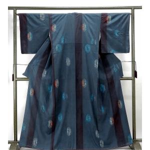 平和屋着物■江戸小紋　鮫小紋柄　正絹　逸品　CABF4158ev 洗える着物 江戸小紋 単衣 鮫小紋 灰白色 M L サイズ 日本製