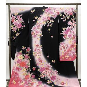 本振袖 引き振袖 正絹 緑色 花柄 古典 刺繍 結婚式 裄66.5cm 身丈188cm Cランク 花嫁衣装 Mサイズ 4935 本振袖 引き振袖 正絹 緑色 花柄 古典 刺繍 結婚式 裄66.5cm 身丈188cm