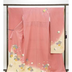 振袖 正絹 源氏香桜梅模様 身丈164cm 裄丈68cm 振袖 リサイクル 着物 e0963｜kimono-syoukaku