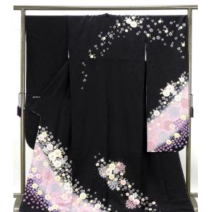 振袖セット 赤系 レッド 金色 桜 梅 花 よろけ縞 雲取り 絵羽柄 正絹