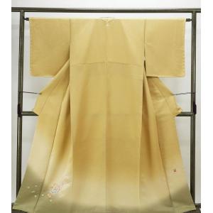 久保田一竹　新品　未使用　在庫処分　辻が花　着物　訪問着　仕立て上がり　正絹 初代 久保田一竹◎辻が花 訪問着 ゴ-ルド◎ 『展示品』 絹100
