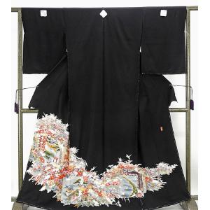 本加賀友禅 黒留袖 白坂幸蔵 梅に貝桶文様 正絹 袷 広衿 比翼付 落款入 作家物 本場加賀友禅染 礼装着物 フォーマル 仕立て上がり 身丈161cm 本加賀友禅 黒留袖 白坂幸蔵 梅に貝桶文様 正絹 袷 広衿 比翼付 落款入