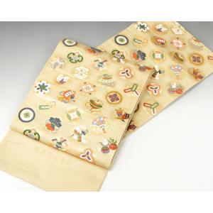 袋帯 綿芯お仕立て付き 中国三大刺繍 蘇州刺繍 相良刺繍 汕頭刺繍 セミ