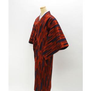 平和屋着物＃道行コート　雨コート　単衣　横段格子文　ロング丈　正絹　逸品　CABE5525in 平和屋着物＃道行コート 雨コート 単衣 格子柄 ロング丈 正絹 逸品