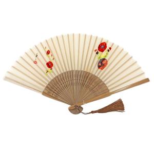 和装小物 扇子 竹久夢二 シルク アネモネ 絹...の詳細画像3