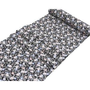 洗える着物 反物 単品 ポリエステル 38.9cm×12m 市田ひろみ好み グレー