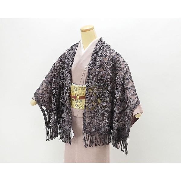ストール 無月 絣糸ショール シルク 羽織物 日本製 MUGETU ショール 新品 u1004