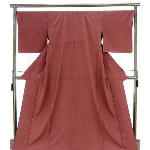 正絹 付け下げ 附下 夏 絽 五泉 駒絽 小熊機業 手描き 友禅染 サーモン