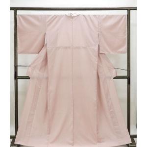 単衣 紬 新品仕立済 正絹 山形ぜんまい紬 縦縞模様 身丈166cm 裄丈68cm