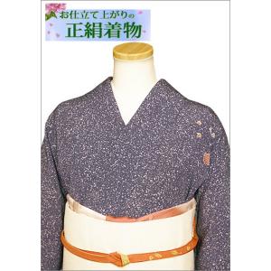 中古】Mサイズ 正絹 付け下げ グレー地に露芝草模様 : リサイクル  