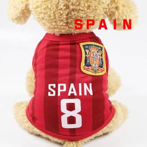 犬 犬服 夏服 サッカー ユニフォーム ワール...の詳細画像2