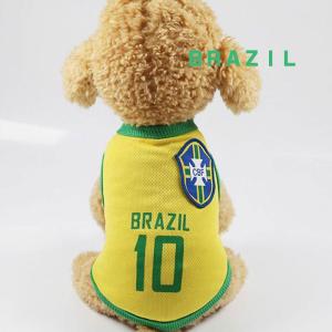 犬 犬服 夏服 サッカー ユニフォーム ワール...の詳細画像3